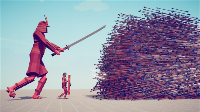 全面战争模拟器:【巨人武士盾牌兵】 vs所有【神之兵种】