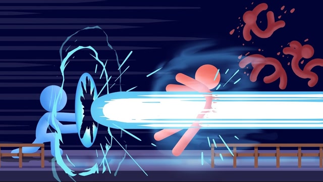 火柴人格斗学会了龙珠超里的冲击波一路打boss无压力