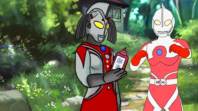 奥特曼奥特之母太厉害了把奥特之父的角接上了