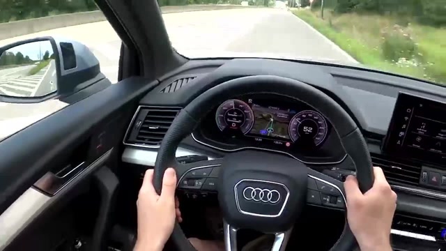 第一视角体验2021款奥迪q5l混动版,坐进驾驶室那刻,霸气开始