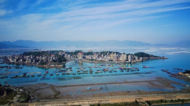 航拍福州连江县坑园镇前屿村,又是一座美丽的海岛之一