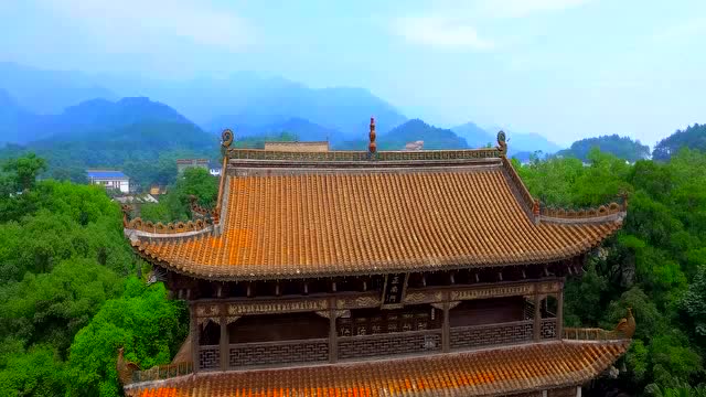 航拍之衡山大庙