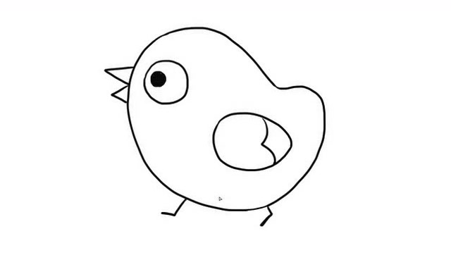 简单的小鸡儿童亲子简笔画 宝宝轻松学画画