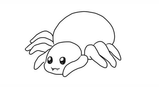 吓人的蜘蛛幼儿亲子简笔画 宝宝轻松学画画