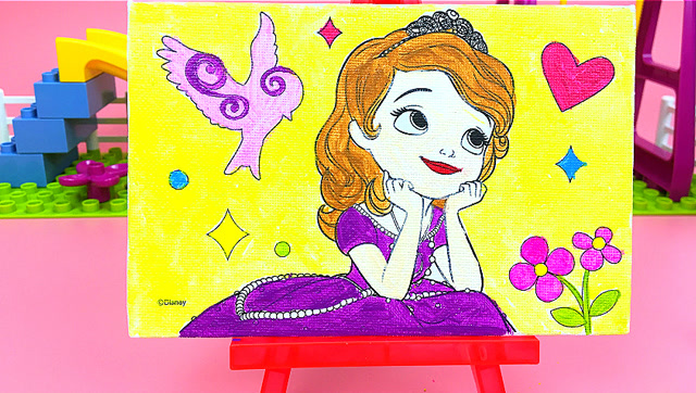 小公主苏菲亚diy涂色画