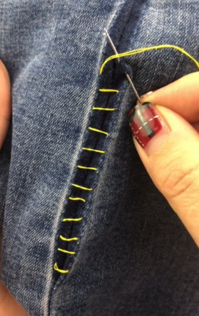 衣服开线这样缝,看不出来针脚痕迹,完美解决小问题!