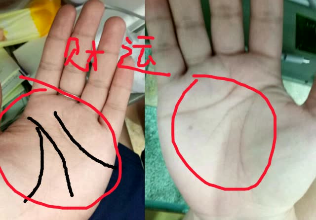 此手相川字纹,有财运,婚姻不行