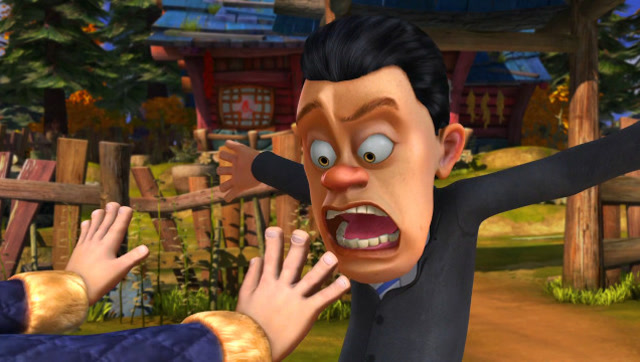 熊出没小光假装被光头强欺负让熊熊误会谁料这时他的电话响了