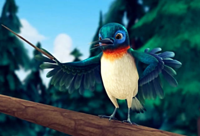 大狗熊跟小鸟学唱歌,光头强制造噪音,让小鸟崩溃