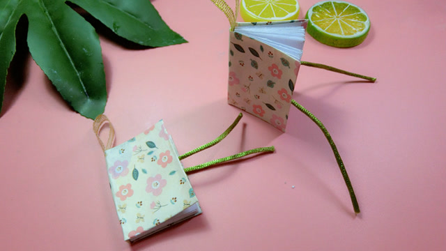 在家教你diy手工制作,漂亮的迷你笔记本,做法简单易学视频教程