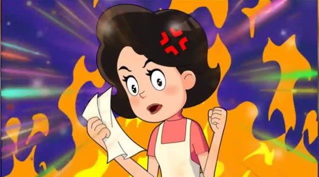 大头儿子说妈妈是最唠叨的妈妈,围裙妈妈很生气!