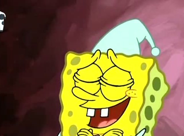 海绵宝宝:海绵宝宝闭着眼睛,幻想着自己要赚钱了