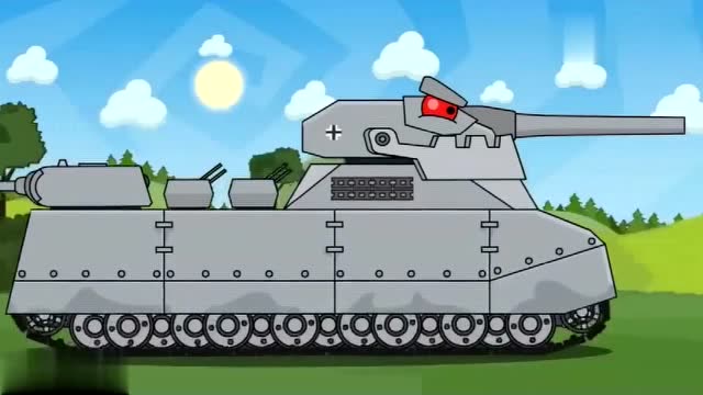 坦克世界动画,陆地巡洋舰,巨鼠坦克vs带有火箭的kv6
