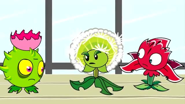 pvz2游戏动画红针花与导向蓟的矛盾三