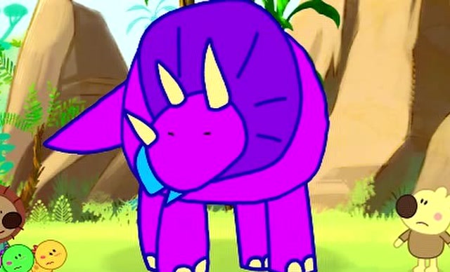 小小画家熊小米:三角龙带小恐龙找妈妈