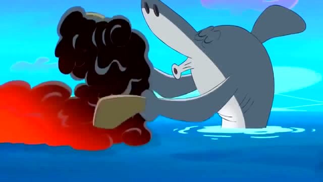 鲨鱼哥好聪明哟,把岩浆冷却雕刻成烤炉,用它给美人鱼烤肉吃!