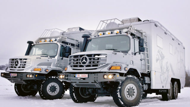 末日逃生开什么车稳?彪悍的奔驰zetros房车,重型越野卡车底盘