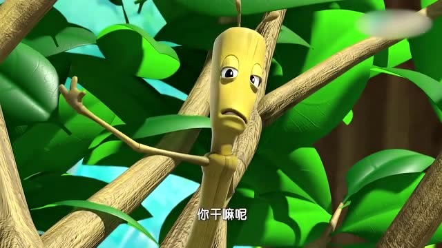萌鸡小队:会说话的树枝?原来是竹节虫