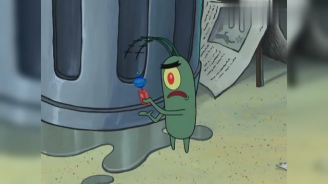 海绵宝宝无意中发现了痞老板的大秘密!