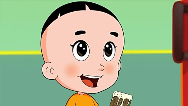 大头儿子用雪糕堆雪人