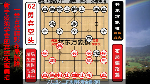 林东方象棋:布局陷阱-张强特级大师布局骗招62勇弃空头