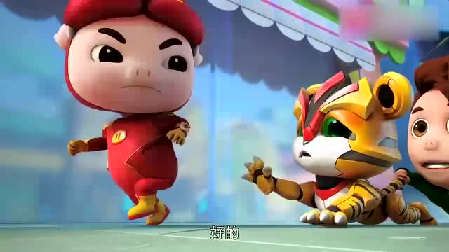 猪猪侠抢蛋被追击,多亏阿五及时变身拯救,还好成功躲过一劫!