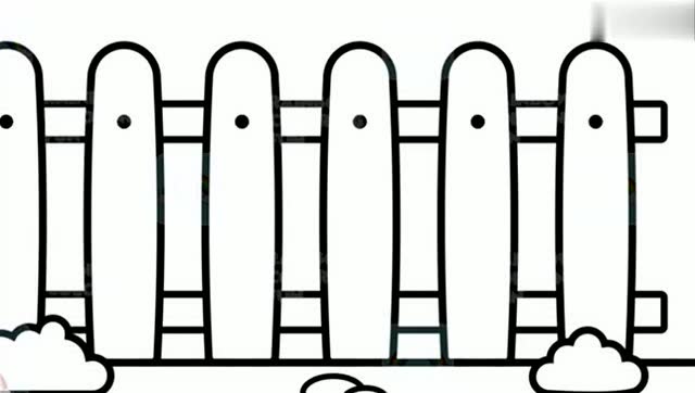 亲子简笔画:彩虹栅栏,涂颜色右脑开发