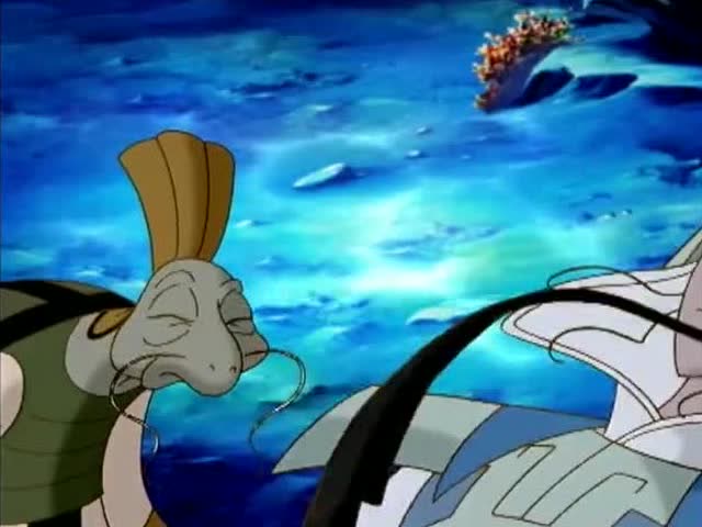 龟丞相责怪小龙女,说因为她哪吒才会来到海里