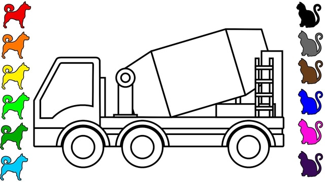 亲子简笔画:彩虹洒水车
