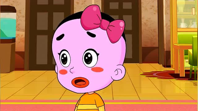 大头儿子给棉花糖开门,棉花糖根本认不出化了妆的大头儿子啦