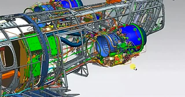 用ug给你们展示一下飞机内部机构!