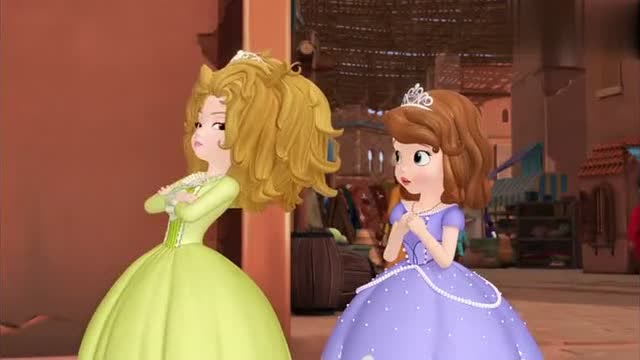 苏菲亚公主和姐姐坐上了魔法飞毯 来到沙漠王渡