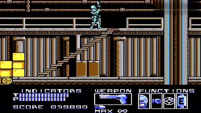 经典fc动作游戏《机械战警》第3关