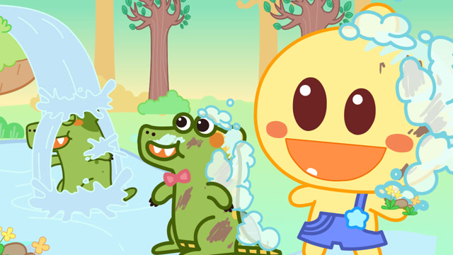 豆乐儿歌——动物儿歌系列  给小鳄鱼洗澡