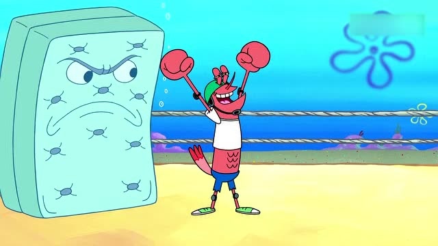 海绵宝宝:极限运动就是被虐吗?可怜的龙虾兄弟被海绵床垫给揍扁了