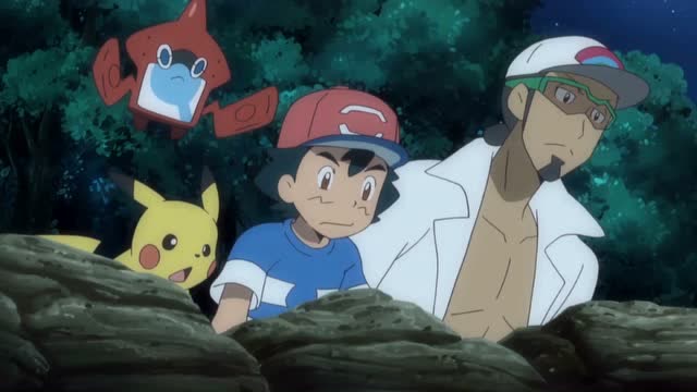 《精灵宝可梦》库库伊博士和小智一起追踪岩狗狗,一探究竟!