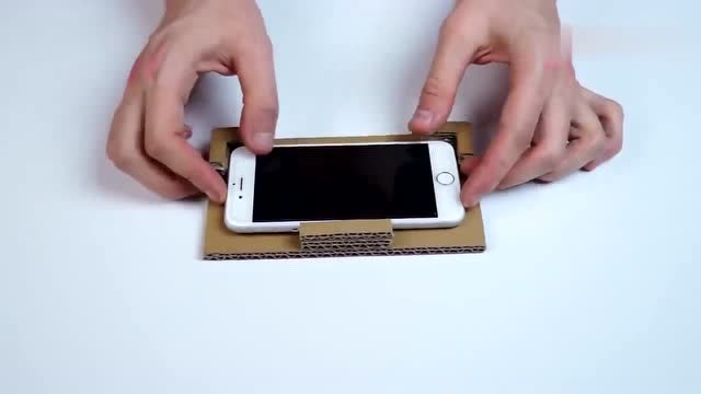 手工达人教你硬纸板制作手机摩托赛车游戏手柄