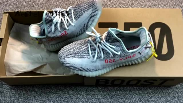 yeezy350v2椰子冰蓝 可燃冰 蓝斑马椰子