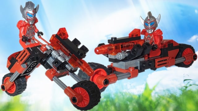 钢铁飞龙之再见奥特曼炽焰炫酷摩托积木玩具