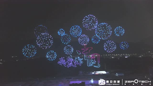 世界纪录高巨创新2100无人机献礼祖国华诞