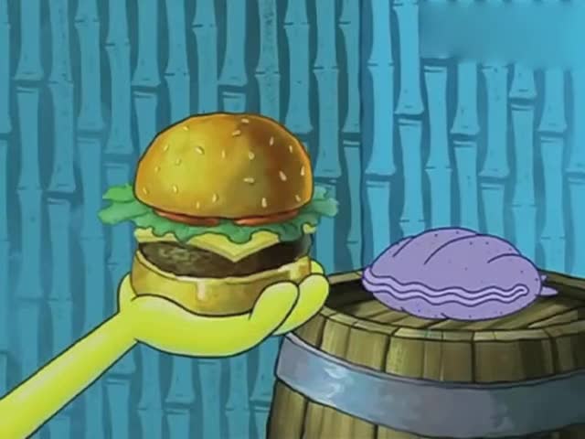 海绵宝宝捡到一只无助的扇贝宝宝 准备收养!