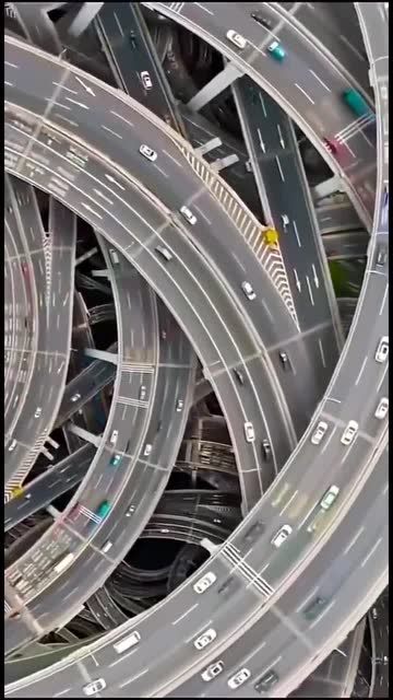 漩涡式立交桥只要走错一条路,那就是两日游搞笑视频