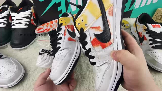 书记测评:dunk 外星人 黑白扎染dunk开箱 多版本对比