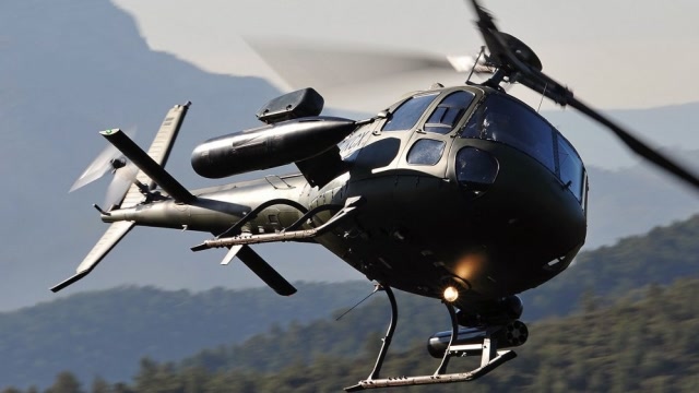 空客h125m直升机飞行及射击