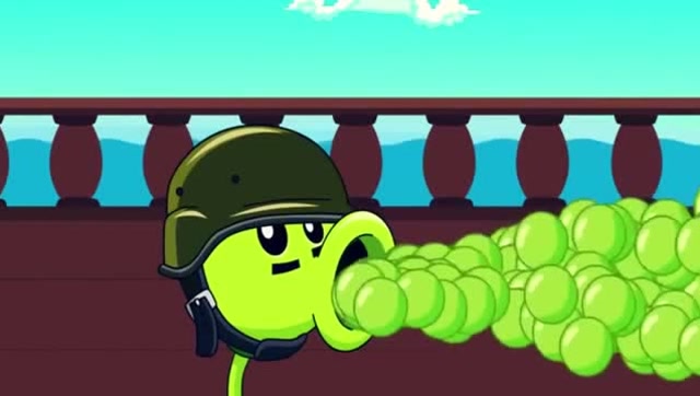 植物大战僵尸:这么多的豌豆炮弹僵尸能扛住吗