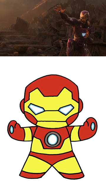 画一个q版钢铁侠超级简单你有木有学会