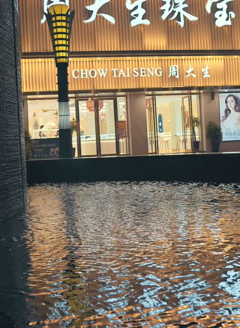 夜色下的常熟方塔东街步行街