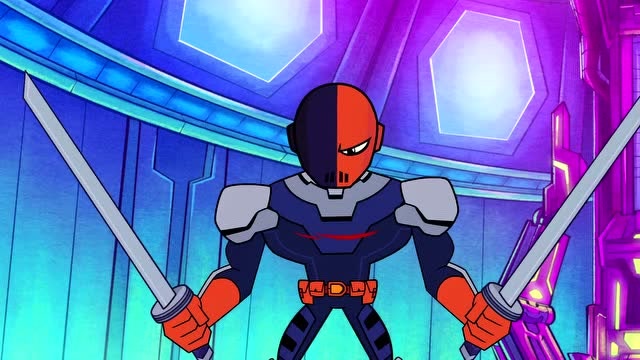 《少年泰坦出击》泰坦对丧钟的攻击不会停止的,丧钟放下武器投降吧