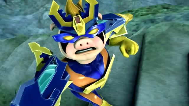 猪猪侠之幸福救援队:猪猪侠飞檐走壁超过超人强,你的轻功是梯云纵吗?