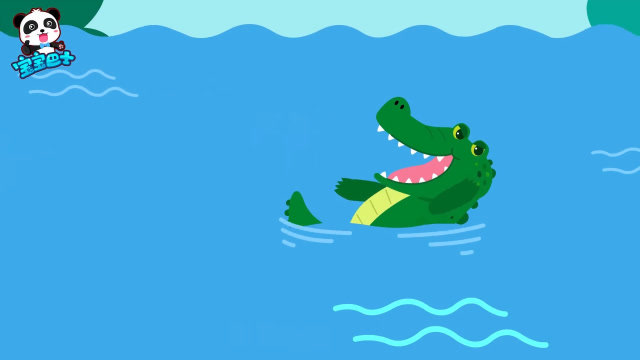 宝宝巴士:大鳄鱼不仅长得可怕,游泳还是非常的厉害